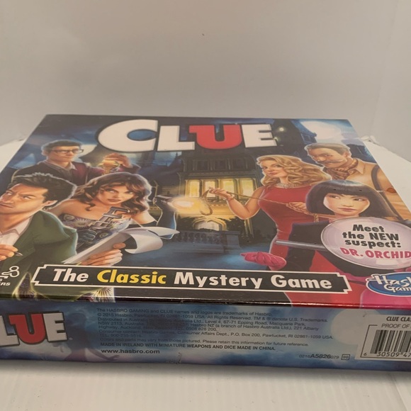 CLUE- The Classic Mystery Board Game w/ Dr. Orchid -by Hasbro: New Sealed - Picture 3 of 4
